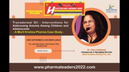 Dr Satya Vadlamani addressing on Transdermal Oil - Interventions